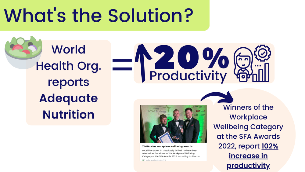 corporate nutrition and wellness solution infographic